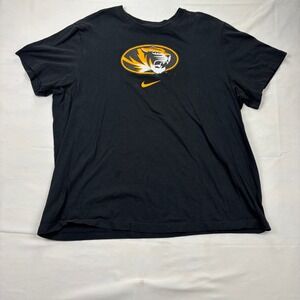 Nike Missouri Tigers NCAA Graphic T-Shirt Mizzou Short Sleeve XXL Black Tee